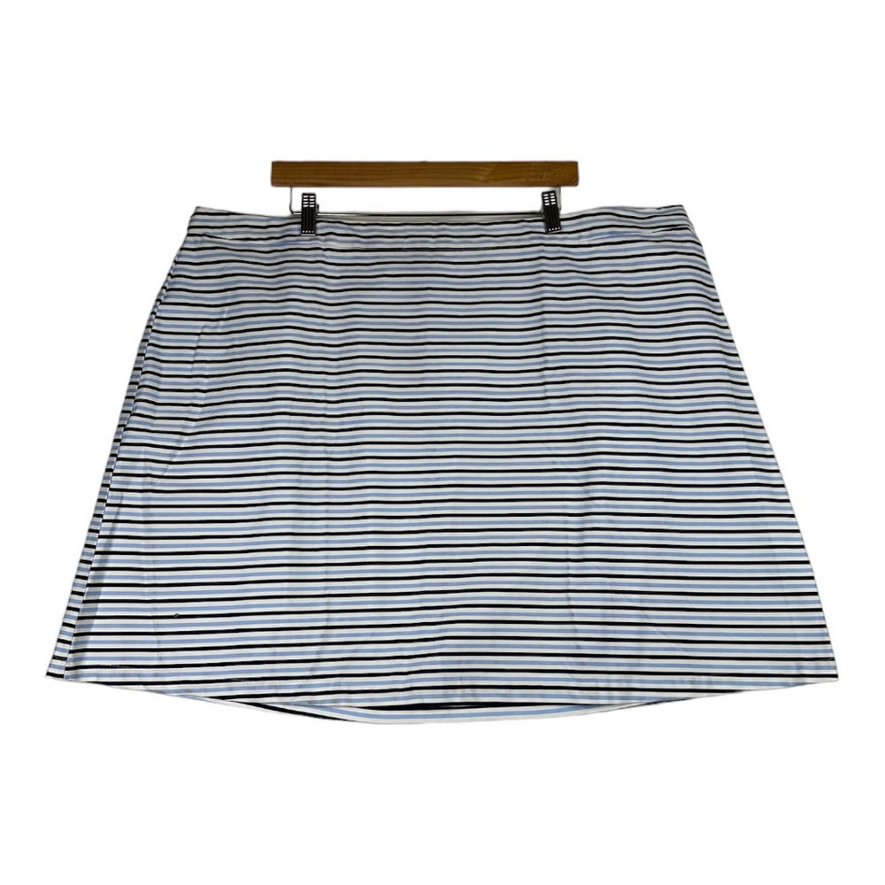 Lane Bryant Blue Striped Mini Skirt Size 26‎
